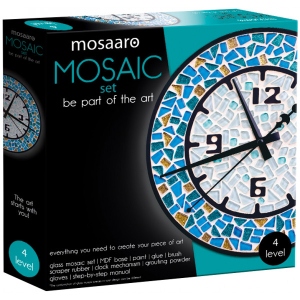 Скляна мозаїка Mosaaro Round clock. Годинник (круглий) (MA4001)