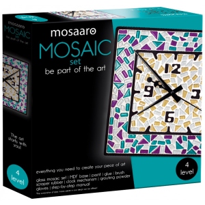 Скляна мозаїка Mosaaro Square clock Годинник (квадратний) (MA4002)