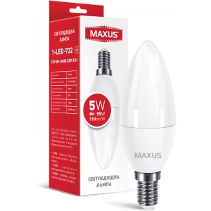 Лампочка світлодіодна Maxus C37 5W 4100K 220V E14 (1-LED-732)