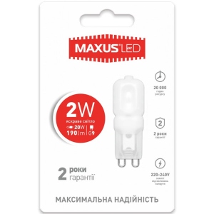 Лампочка світлодіодна Maxus G9 2W 4100K 220V (1-LED-202)