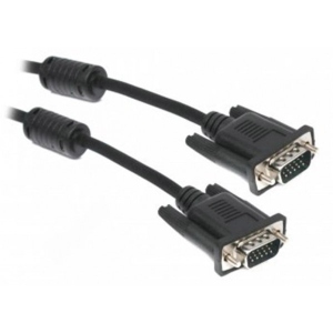 порівняти ціни на Кабель VGA Maxxter VGA HD15M - VGA HD15M 3+9C, с 2-мя фер, 1.8m Black V-PVGA-6)