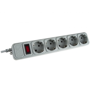 Мережевий фільтр Maxxter SPM5-G-10G, 3м кабель, 5 розеток