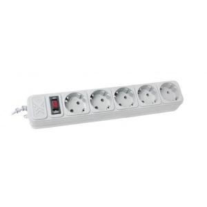 Мережевий фільтр Maxxter SPM5-G-15G Grey, 4.5m, 5 розеток