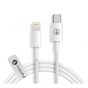 Уцінка - Кабель MakeFuture Type-C to Lightning PD 18W 1.2m TPE White (MCB-LT1WH) #