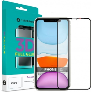 Захисне скло для смартфону MakeFuture 3D Apple iPhone 11 Black (MG3D-AI11)