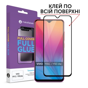 Захисне скло для смартфону MakeFuture Full Cover Full Glue vivo Y91C/Y93 Lite (MGF-VY91C)