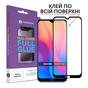 Захисне скло для смартфону MakeFuture Full Cover Full Glue Xiaomi Redmi 8A (MGF-XR8A)