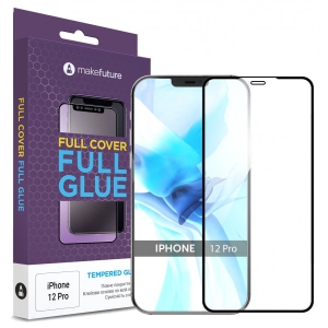 Захисне скло для смартфону MakeFuture Full Cover Full Glue Apple iPhone 12 Pro (MGF-AI12P)