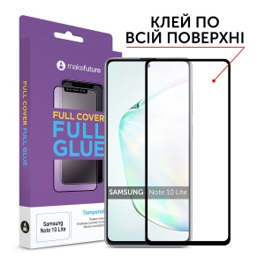 Захисне скло для смартфону MakeFuture Full Cover Full Glue Samsung Note 10 Lite (MGF-SN10L)