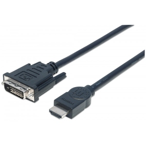 Кабель HDMI - DVI Manhattan HDMI M - DVI 24M 5.0m (372527)