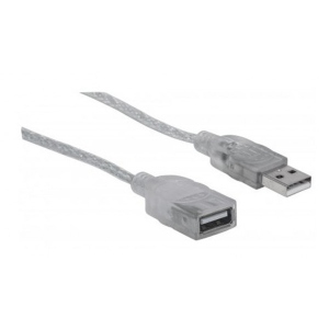 Кабель USB type A - USB type A Manhattan USB 2.0 AM-AF 1.8m (336314) в Україні