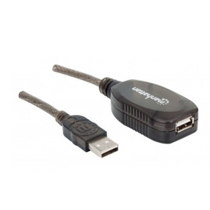 Кабель USB type A - USB type A Manhattan USB 2.0 AM-AF 10.0m RTL (150248)