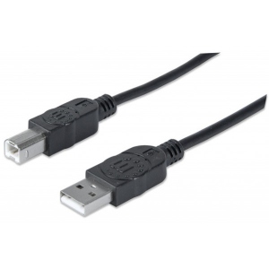 Кабель USB type A - USB type B Manhattan USB 2.0 AM-BM 5.0m Black (337779)