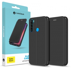 Чохол для смартфону MakeFuture Flip Soft-Touch PU  Xiaomi Redmi Note 8 Black (MCP-XRN8BK)