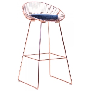 Стілець барний AMF Chik Rose Gold Royal Blue