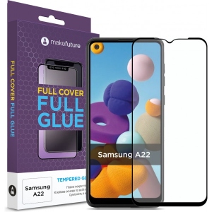 Захисне скло для смартфону MakeFuture Full Cover Full Glue для Samsung A22 (MGF-SA22)