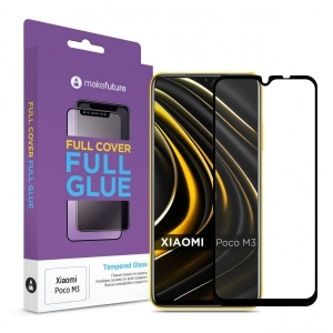 Захисне скло для смартфону MakeFuture Full Cover Full Glue Xiaomi Poco M3 (MGF-XPM3)