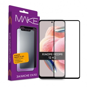 Захисне скло для смартфону MAKE Full Cover Full Glue Xiaomi Redmi Note 12 (MGF-XRN12)