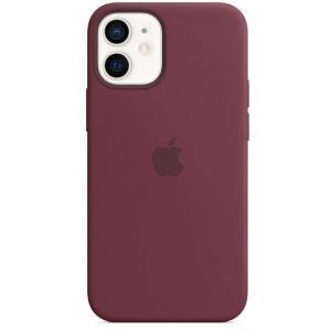 Чохол для смартфону Apple iPhone 12 mini Silicone Case with MagSafe - Plum (MHKQ3)