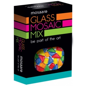 Скляна мозаїка Mosaaro Мозаїчний мікс: блакитний, зелений, жовтий, червоний, помаранчевий (MA5003)