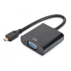 Перехідник Digitus microHDMI - VGA (M/F) Full HD (DA-70460)