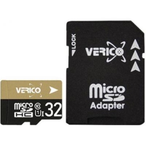 Карта пам'яті Verico MicroSDHC 32 GB UHS-I (Class 10) + SD adapter (1MCOV-MAH933-NN)