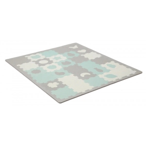 Килимок-пазл м'який Kinderkraft Luno Shapes Mint 30 шт. (KPLUSH00MIN0000)