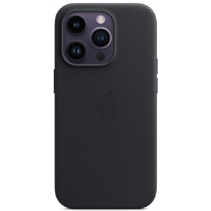 Чохол для смартфону Apple iPhone 14 Leather Case with MagSafe - Midnight (MPP43)