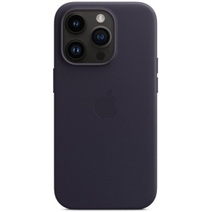 Чохол для смартфону Apple iPhone 14 Leather Case with MagSafe - Ink (MPP63)