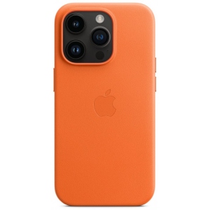 Чохол для смартфону Apple iPhone 14 Leather Case with MagSafe - Orange (MPP83)
