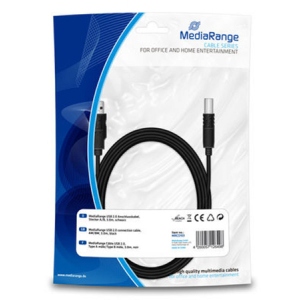Кабель USB type A - USB type B MediaRange USB2.0 A-B 3m (MRCS103)