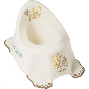 Горщик дитячий Tega Baby Ведмедики з антиковзаючою гумою Бежевий (MS-013-119)