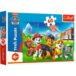 Пазли картонні (3-4 роки) Trefl "Патруль у дворі" / Nickelodeon: "Щенячий патруль" (60 елм.) (17375)