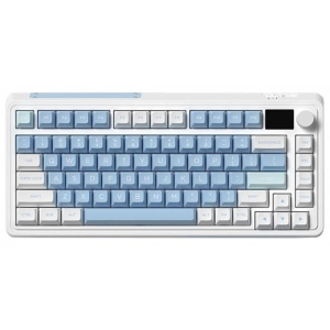 Клавіатура бездротова ігрова FL ESPORTS CMK75 Lake Placid Blue FLCMMK Ice Pink switches TFT Knob Three-Mode (CMK75-7550)