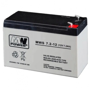 Акумулятор для ДБЖ MW Power 12V 7.2 AH (MWS 7.2-12) AGM