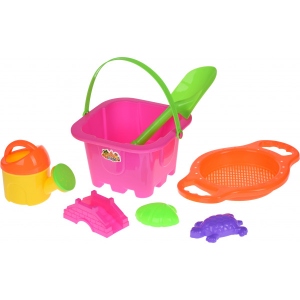 Набір для гри в пісочниці Same Toy Pink 7 шт. (HY-1143WUt-1)