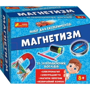 Набір для дослідження Ranok-Creative Набір експериментів Магнетизм, укр. (400317)