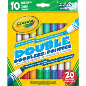 Фломастери Crayola двосторонні (washable), 10 шт (256347.012)