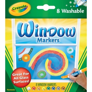 Фломастери Crayola для малювання на склі (washable), 8 шт (256344.024)