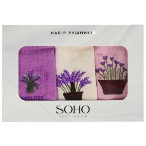 Набір рушників SOHO 25x50 см Lavender Collection 3 шт. (1178К)