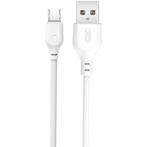 Кабель синхронізації даних XO microUSB NB103 2.1A/2m White (NB103-M2-WH)
