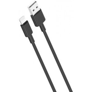 Кабель синхронізації даних XO Lightning NB156 2.4A/1m Black (NB156-L-1-BK)
