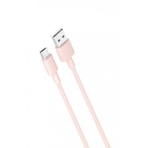 Кабель синхронізації даних XO microUSB NB156 2.4A/1m Pink (NB156-M-PN)