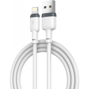 Кабель синхронізації даних XO Lightning NB208 Liquid Silicone 2.1A/1m White (NB208-L-1-WH)