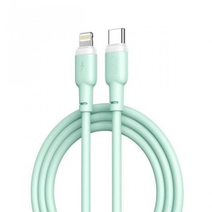 Кабель синхронізації даних XO Type-C to Lightning NB208A Liquid Silicone 20W 1m Green (NB208A-TC-1-GR)
