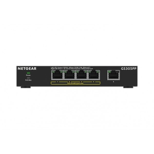 Коммутатор локальної мережі (Switch) Netgear GS305PP-100PES