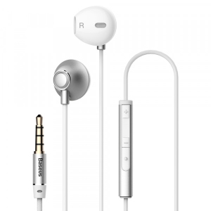 Навушники вкладиші дротові Baseus Enock H06 Silver (NGH06-0S)