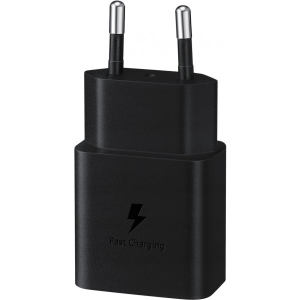 Мережевий зарядний пристрій Samsung 15W Power Adapter w/o Cable Black  (EP-T1510NBEGEU)