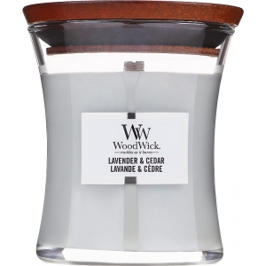 Свічка скло Woodwick Medium Lavender & Cedar (Лаванда и Кедр) 275г (1666266E)