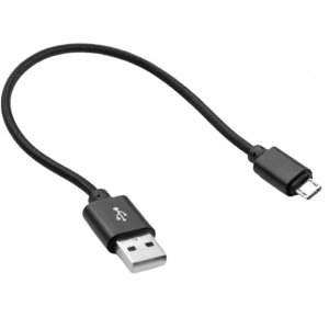 Кабель DENGOS USB-microUSB 0.25m Black (NTK-M-SHRT-BLACK)